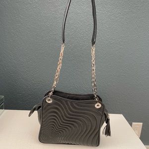 Montblanc black leather bag